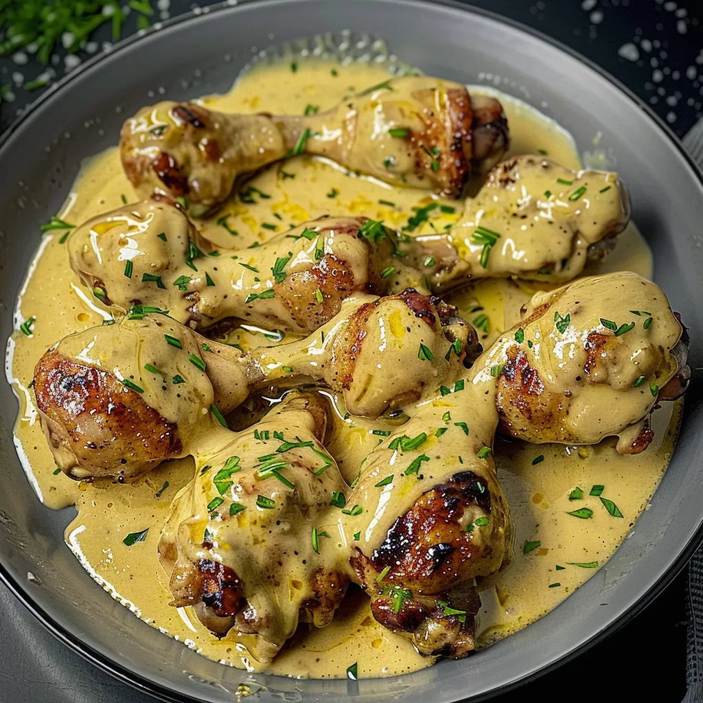 Poulet miel crèmeux et tout doux