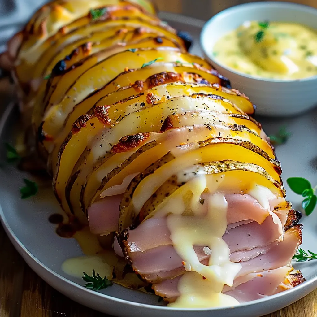 Roulé croustillant pommes de terre jambon fromage