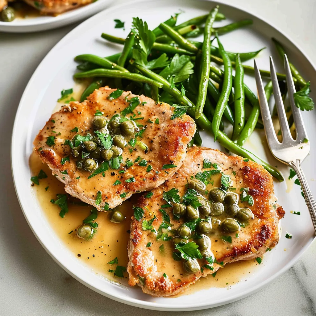 Côtelettes de porc au citron et câpres