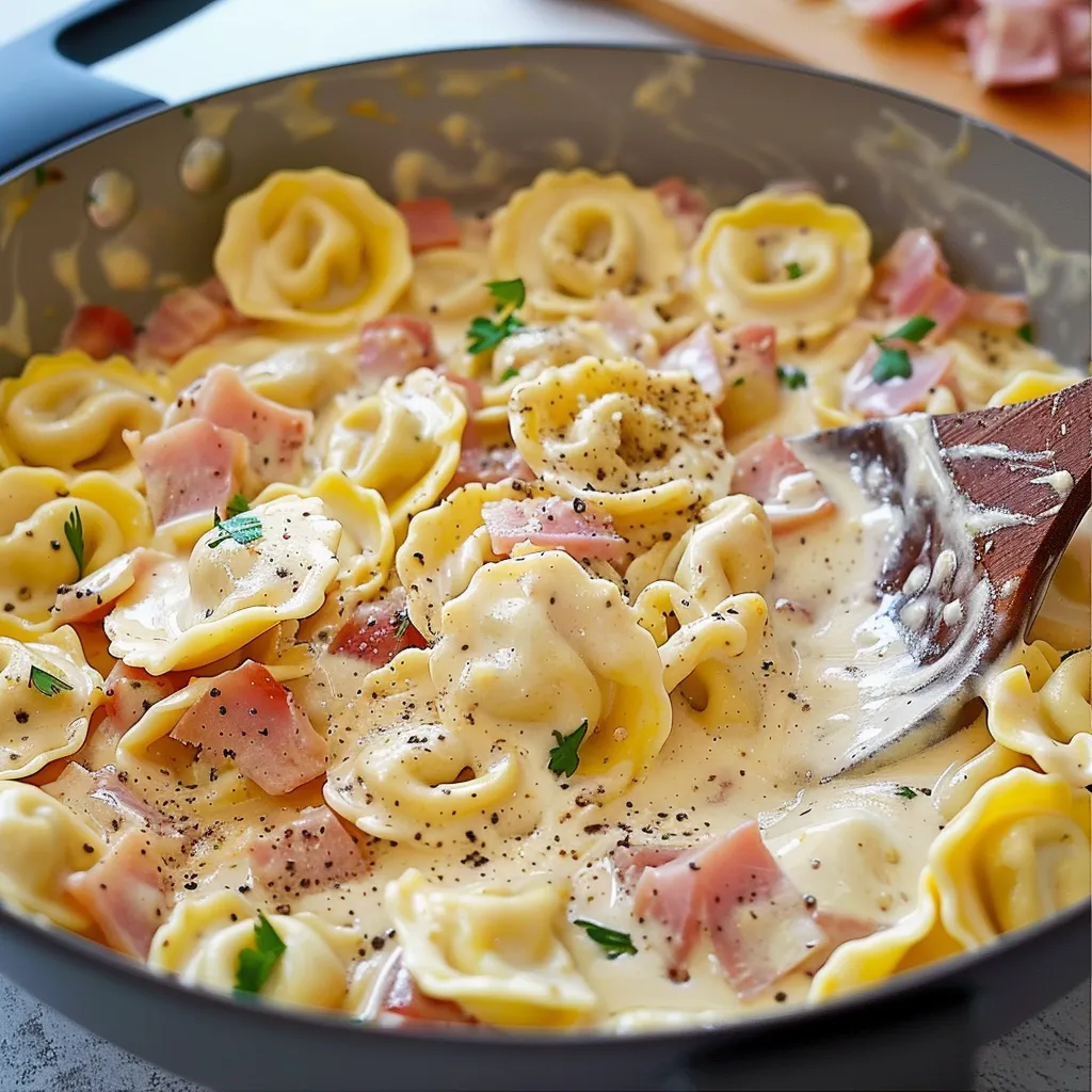 Tortellinis jambon Parmesan