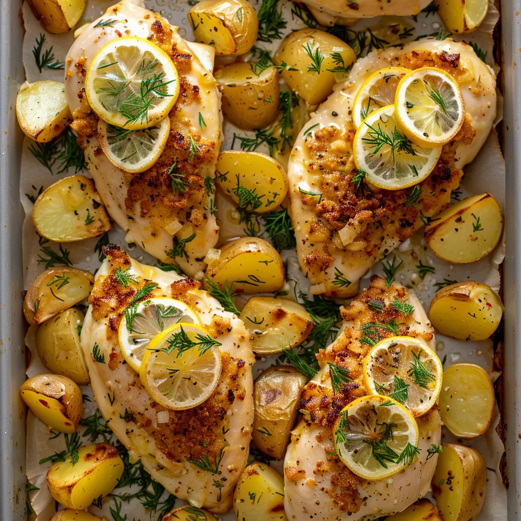 Poulet et citron au four