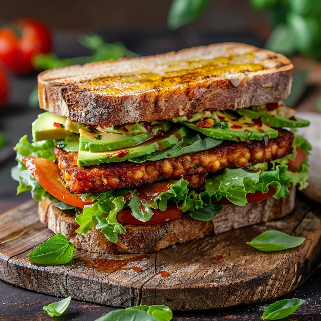 Sandwich croustillant au tempeh