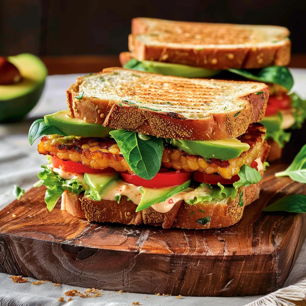 Sandwichs végés maison au tempeh trop bons