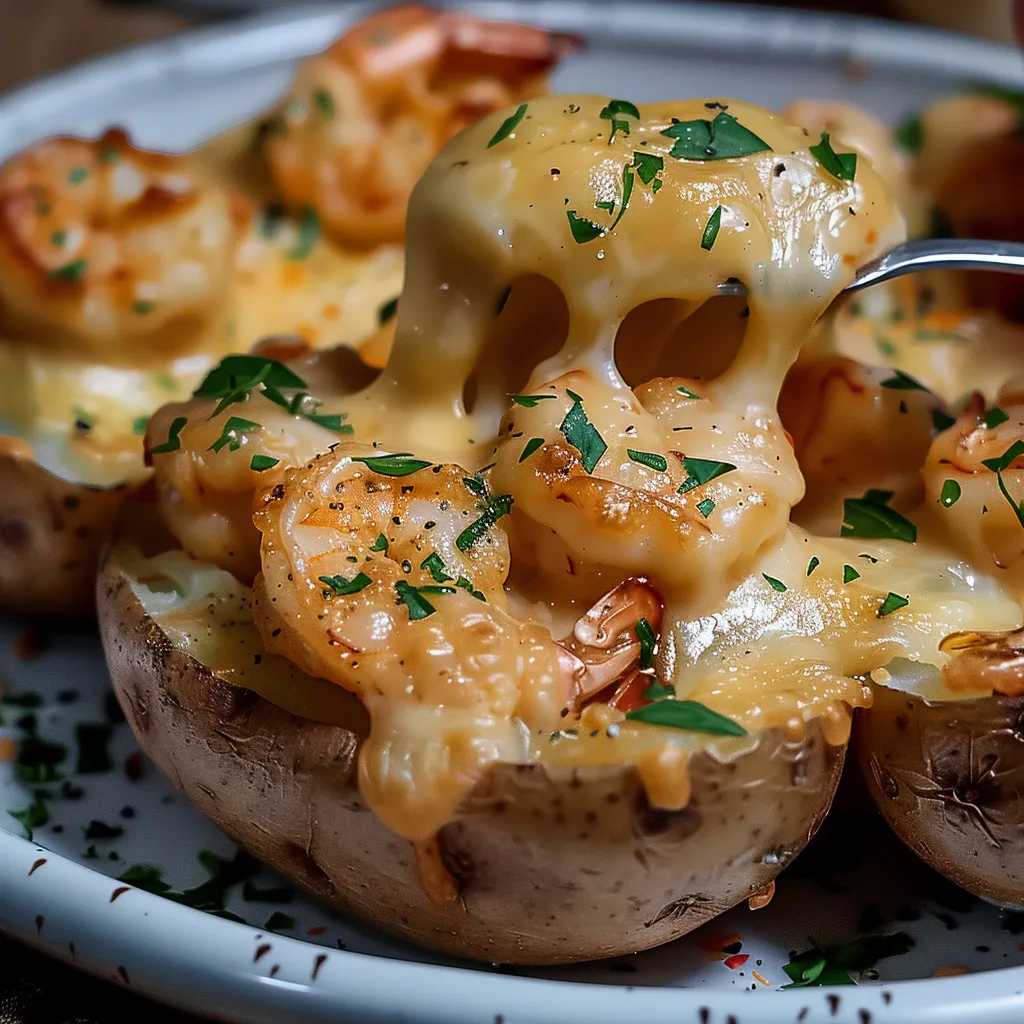 Crevettes et Pommes Dorées