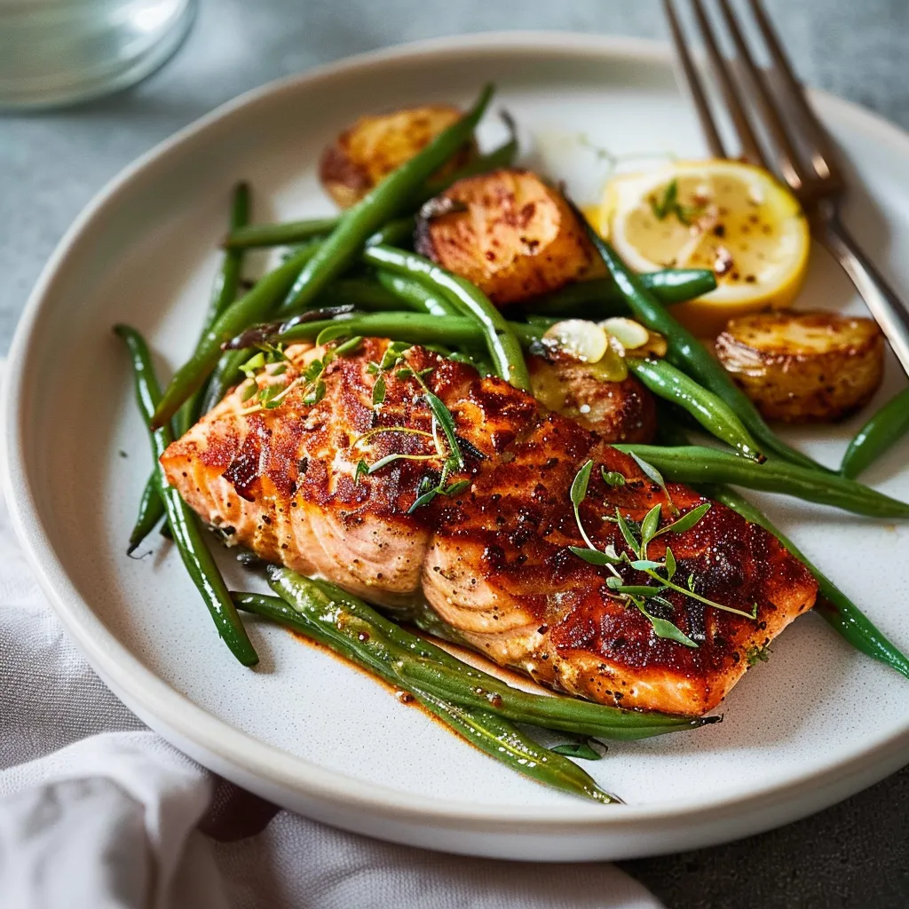 Saumon et salade chaude