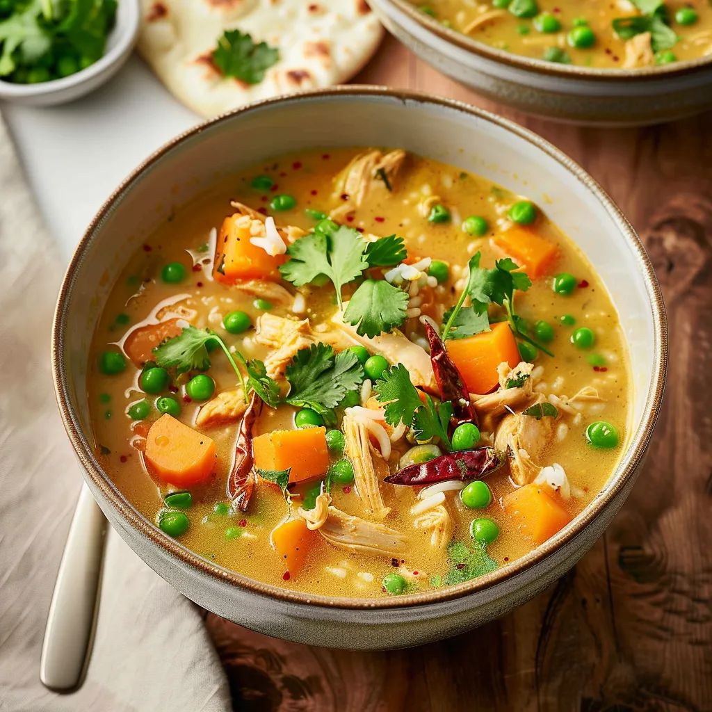 Plat gourmand au poulet façon indienne