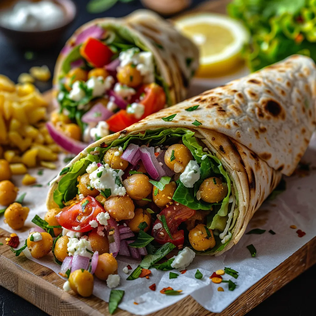 Wraps croustillants aux pois chiches