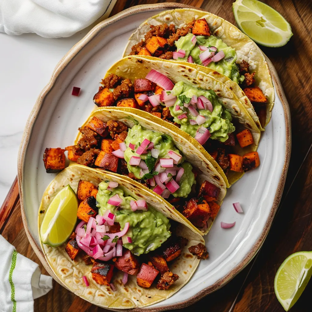 Tacos chorizo patate douce à tomber
