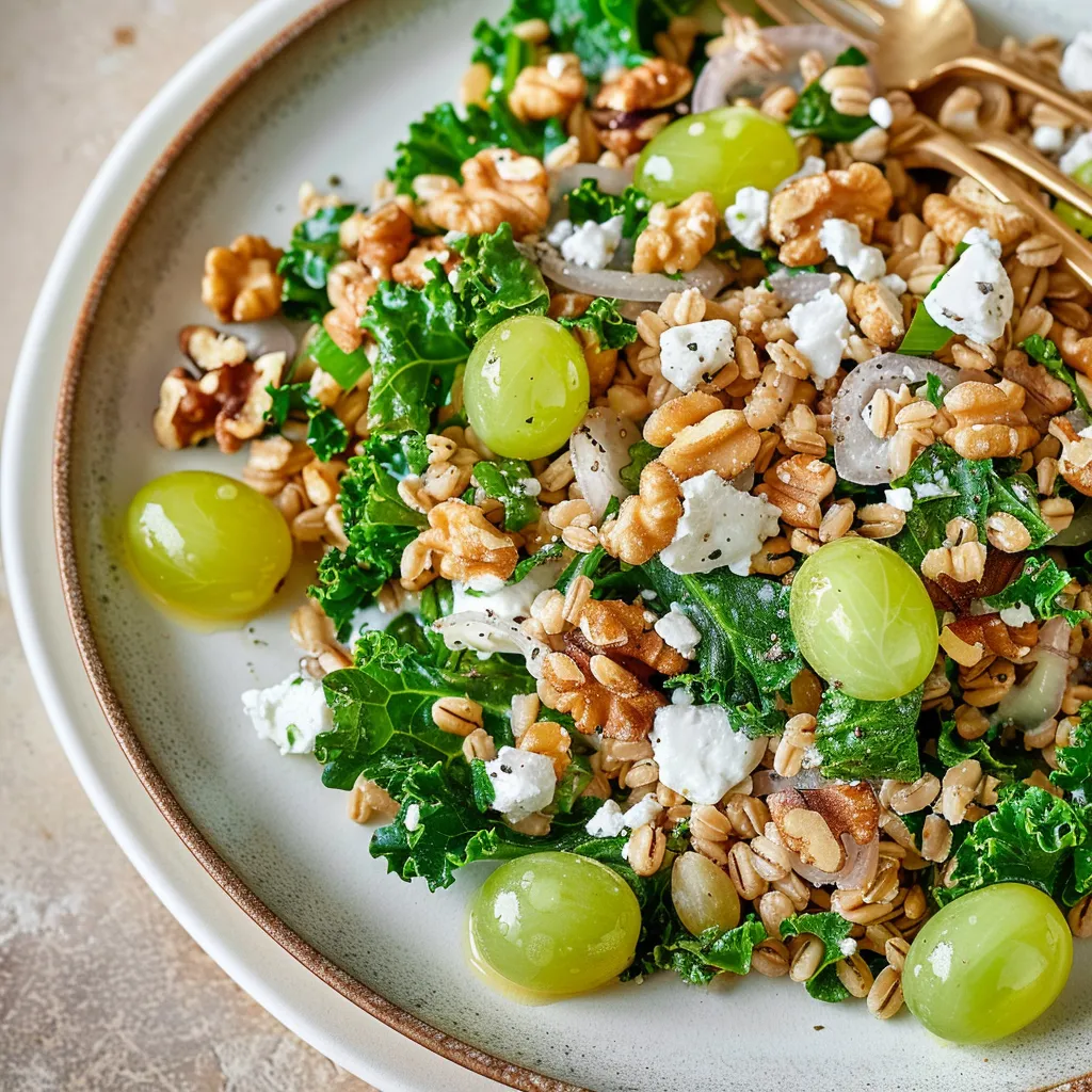 Salade blé kale raisins