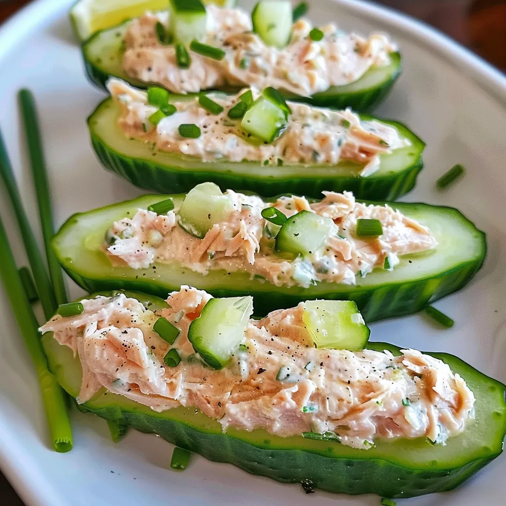 Thon et concombres à l'entrée