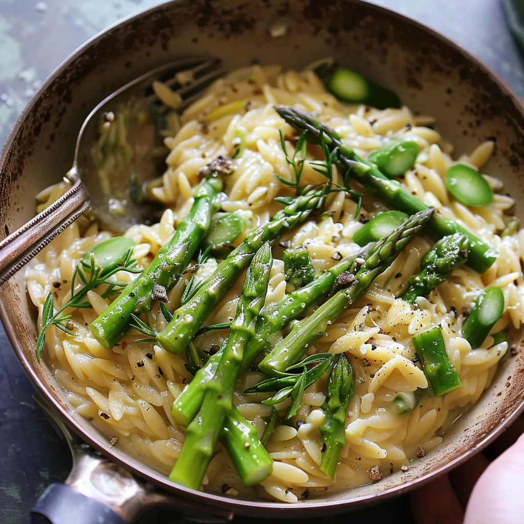 Asperges orzo comté
