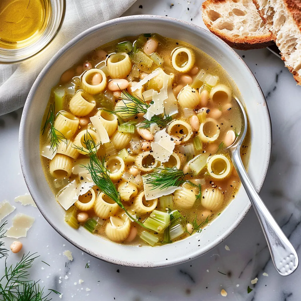 Délicieux minestrone blanc chaud et gourmand