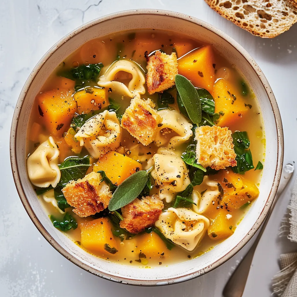 Tortellinis courge épinards