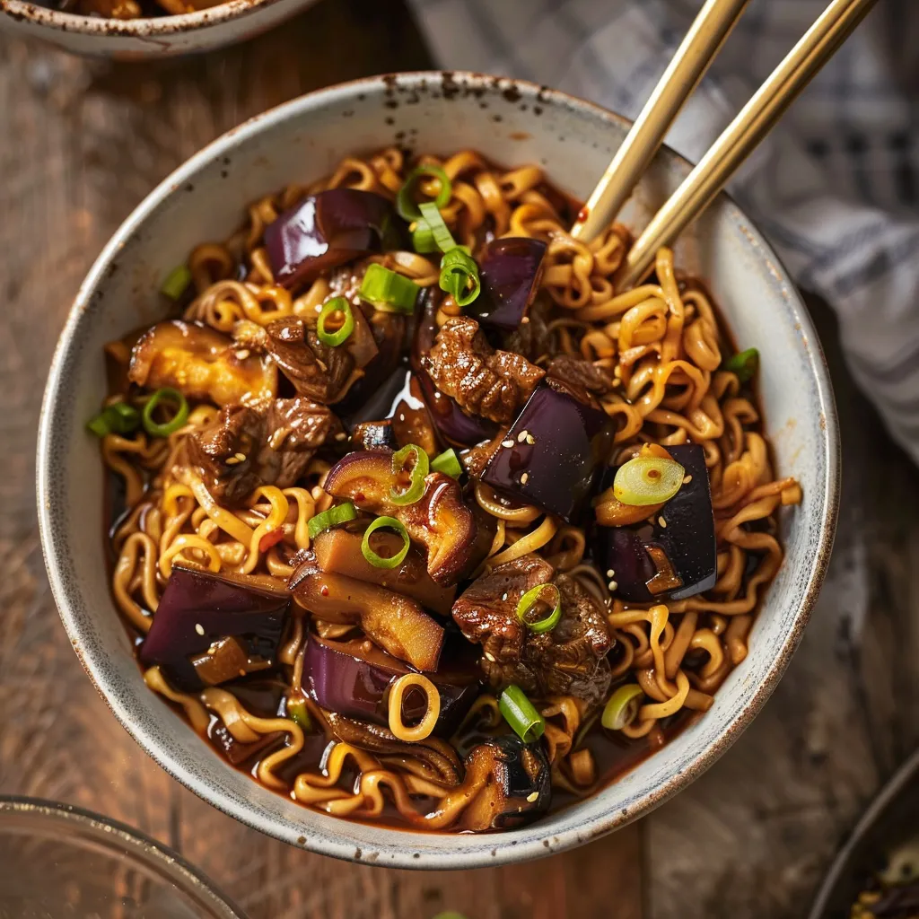 Bol de ramen boeuf et légumes