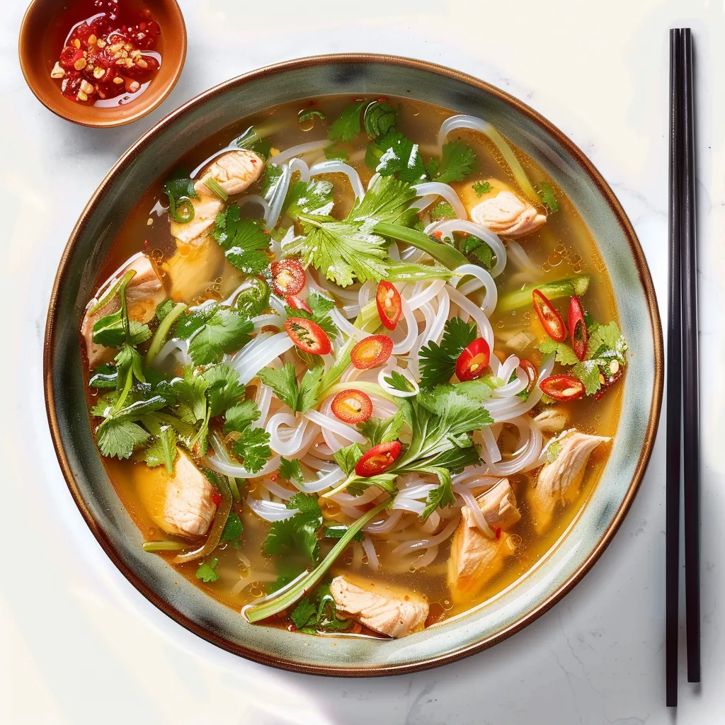 Plat au poulet et nouilles konjac