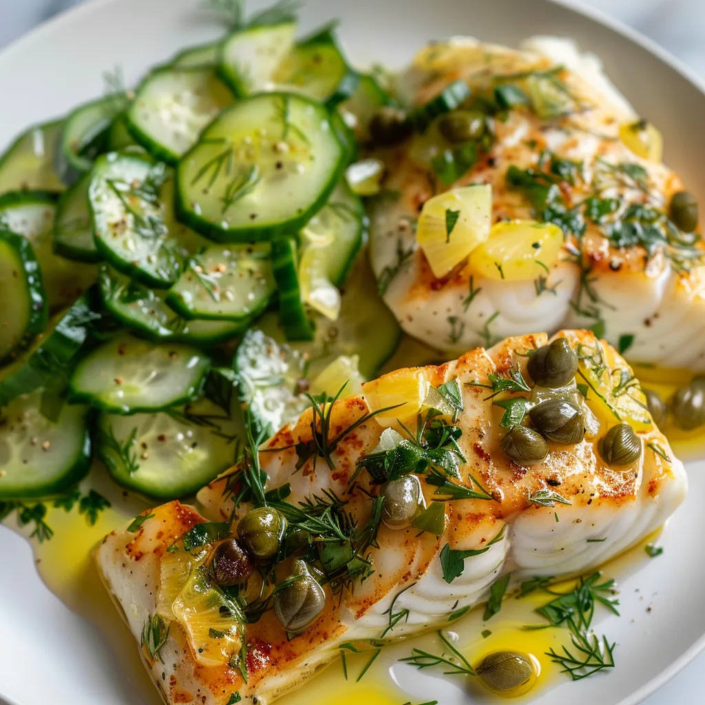 Poisson citron câpres et fenouil