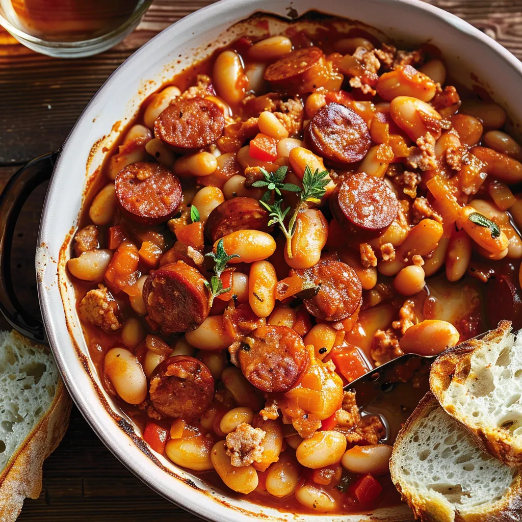 Préparez une poêlée savourieuse aux haricots blancs et saucisses