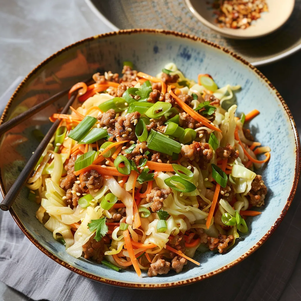 Bol de nouilles chou porc gingembre