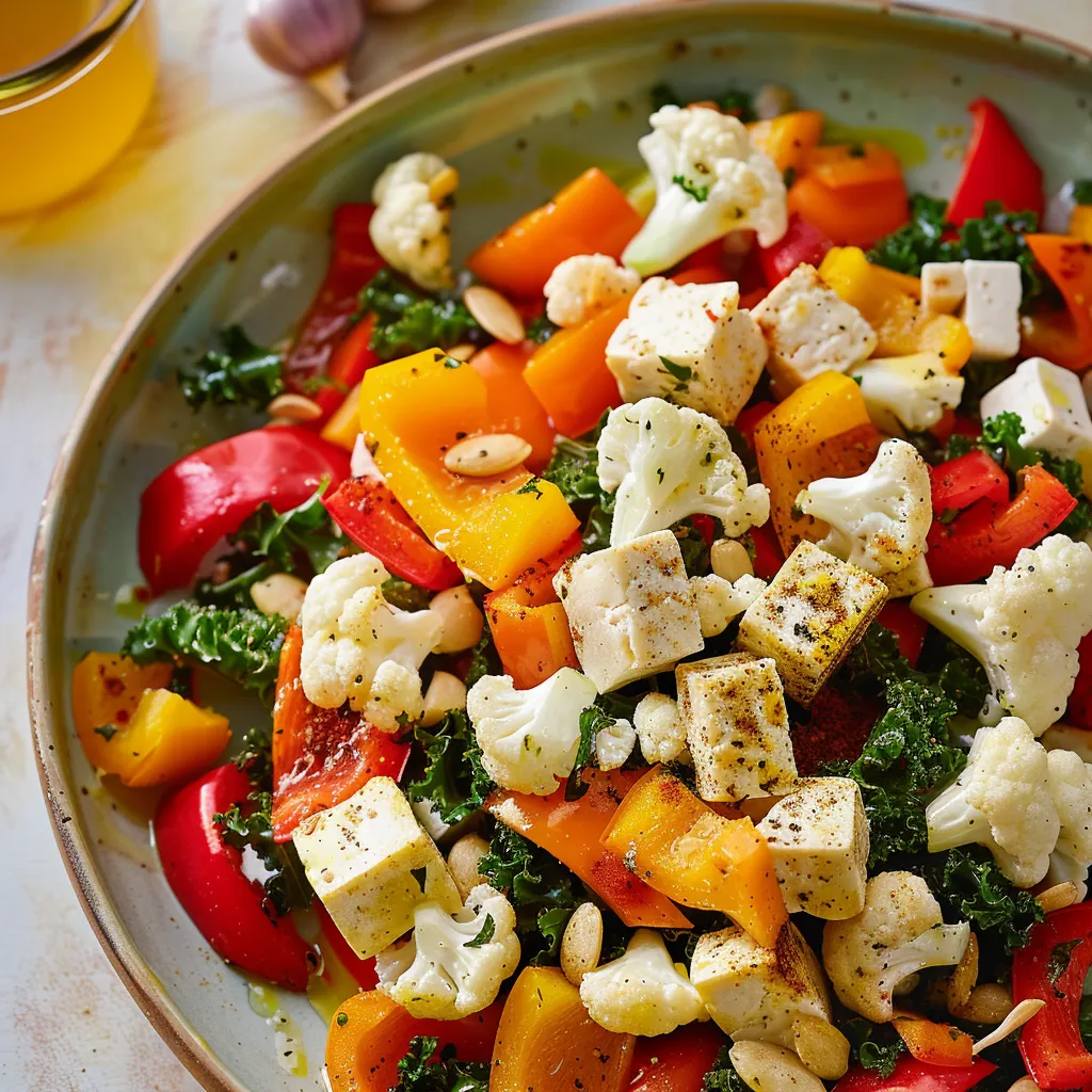 Poivrons chou-fleur tofu