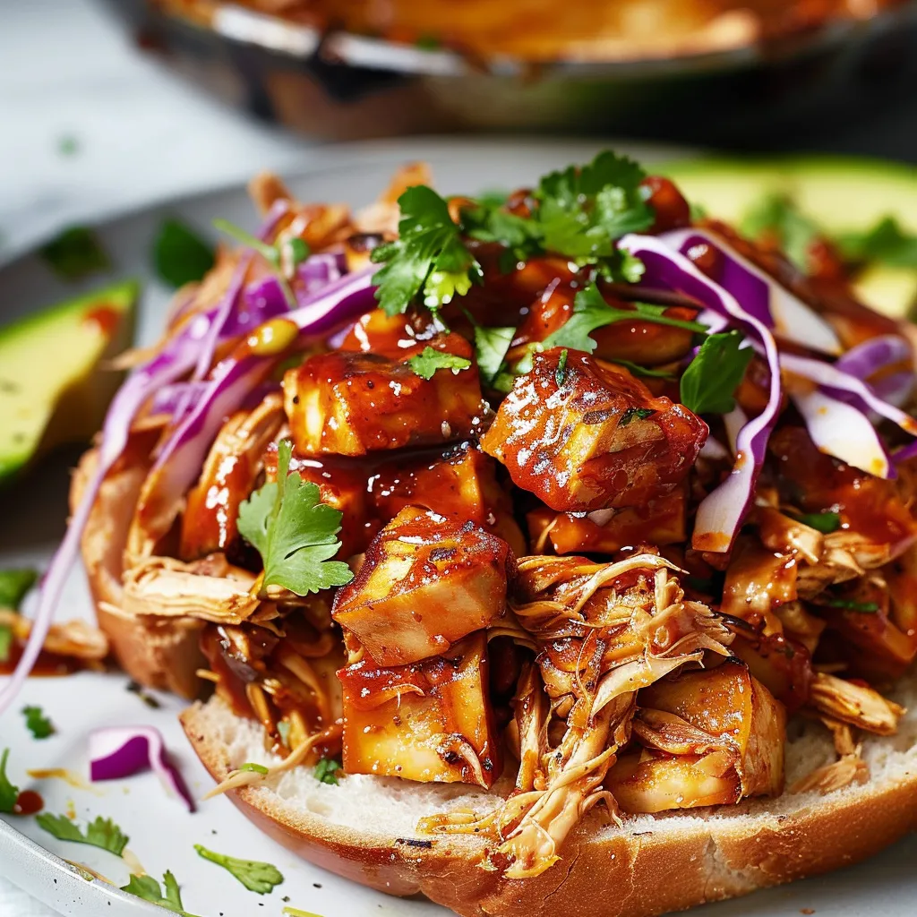 Barbecue jacquier tofu