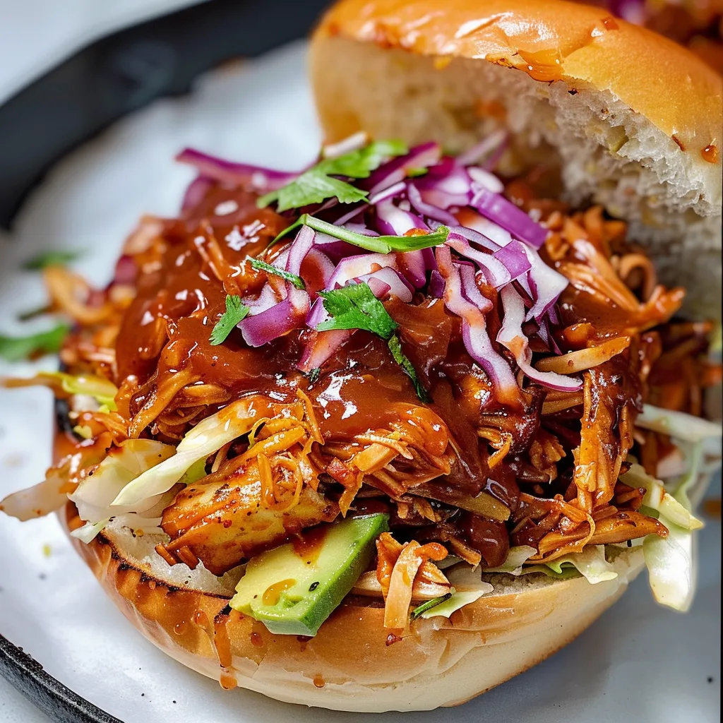 Barbecue effiloché jacquier tofu