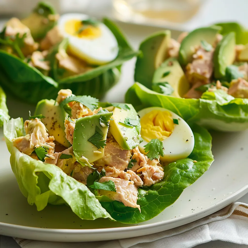 Délicieuses laitue avocat œufs