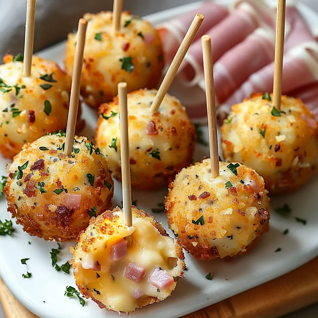 Bouchées salées au jambon et fromage