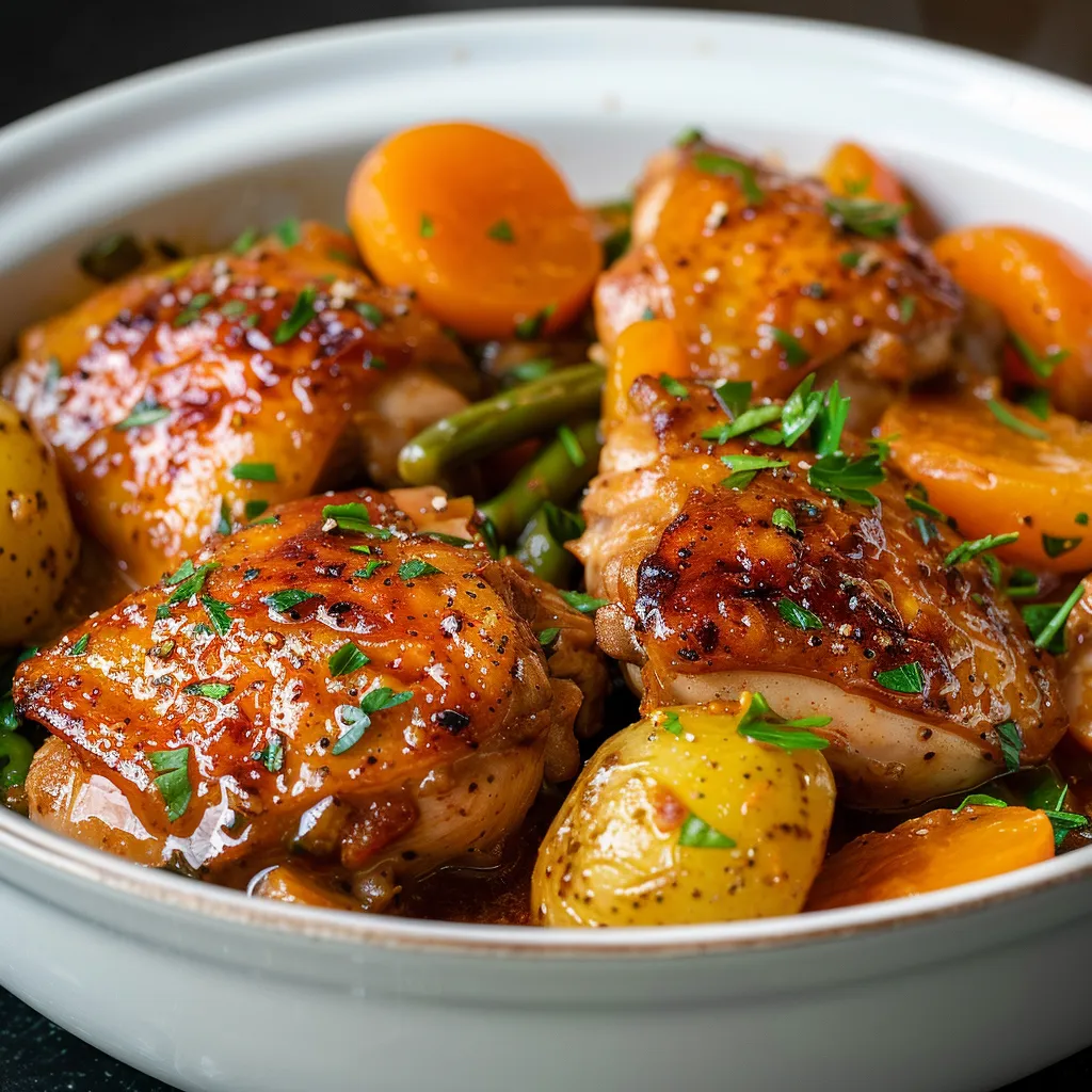 Poulet moelleux aux abricots et gingembre parfumé