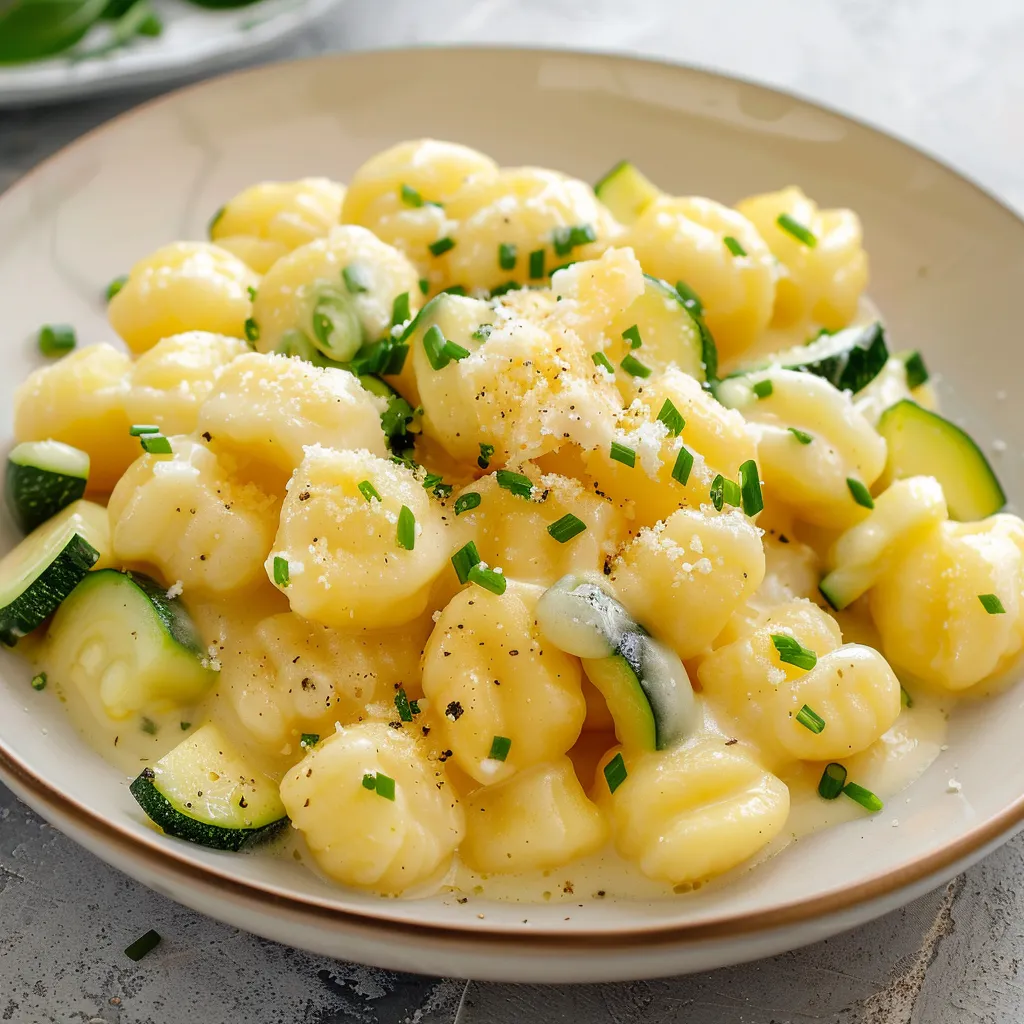 Gnocchis au fromage et légumes tout fondants