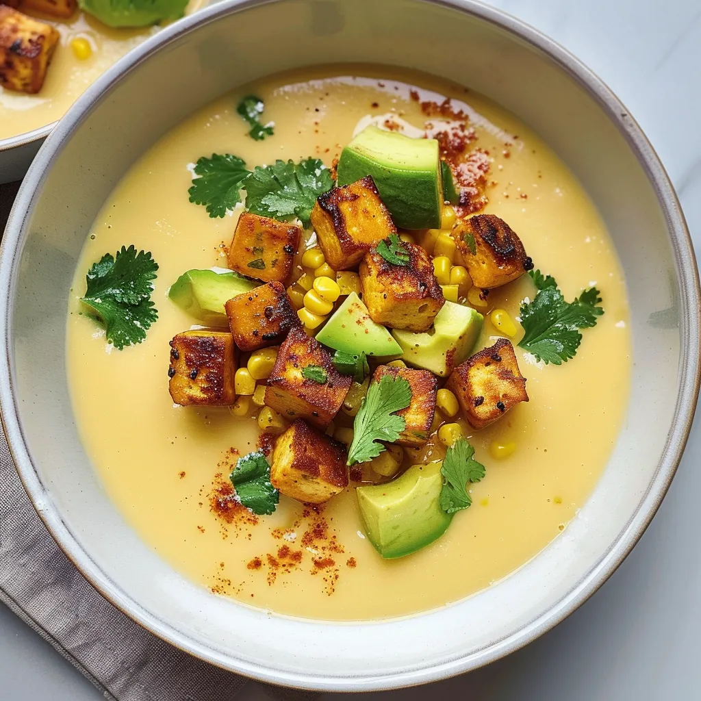 Velouté de maïs et tofu savoureux