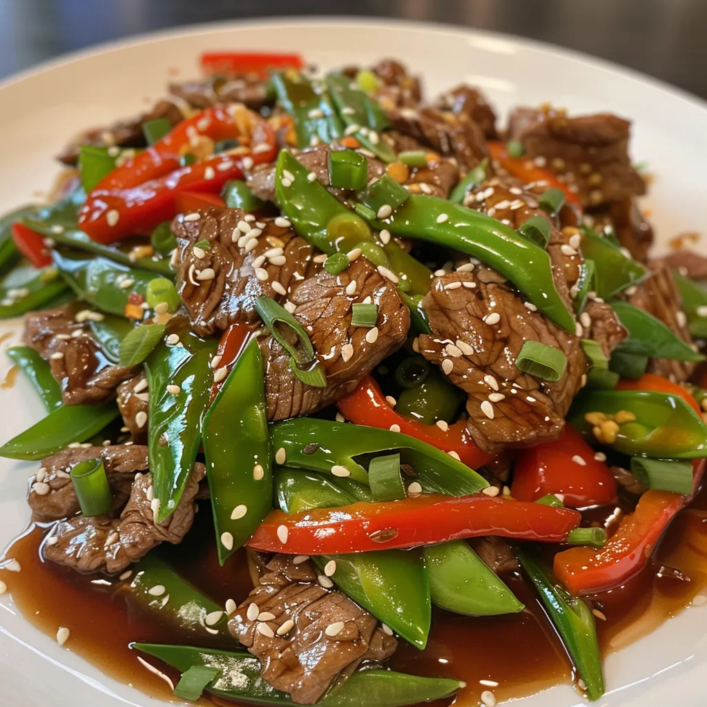 Boeuf pois croquant sésame