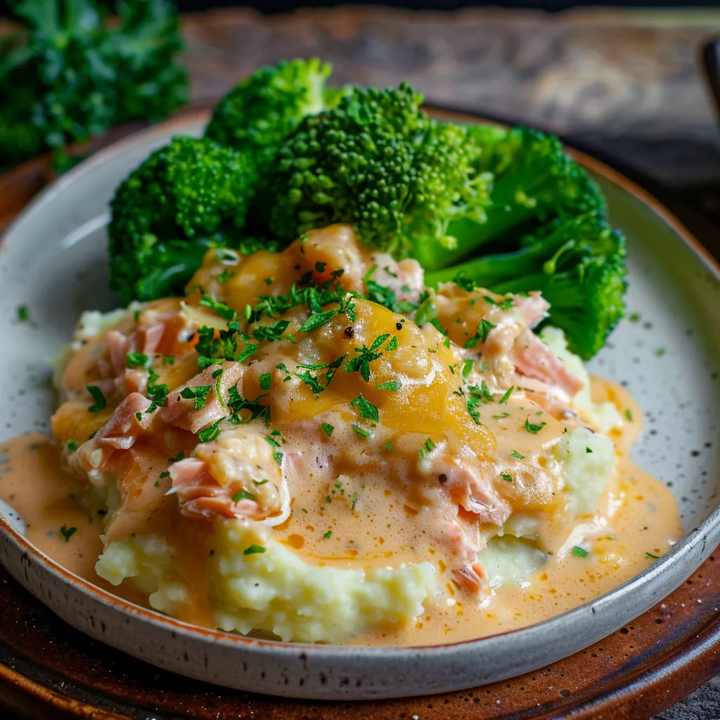 Saumon et légumes frais