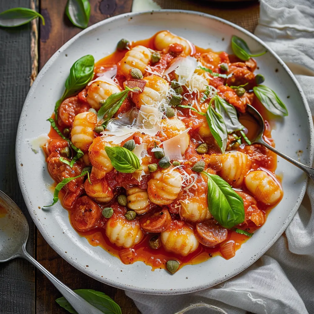 Gnocchis sauce tomate saucisse fenouil savoureux