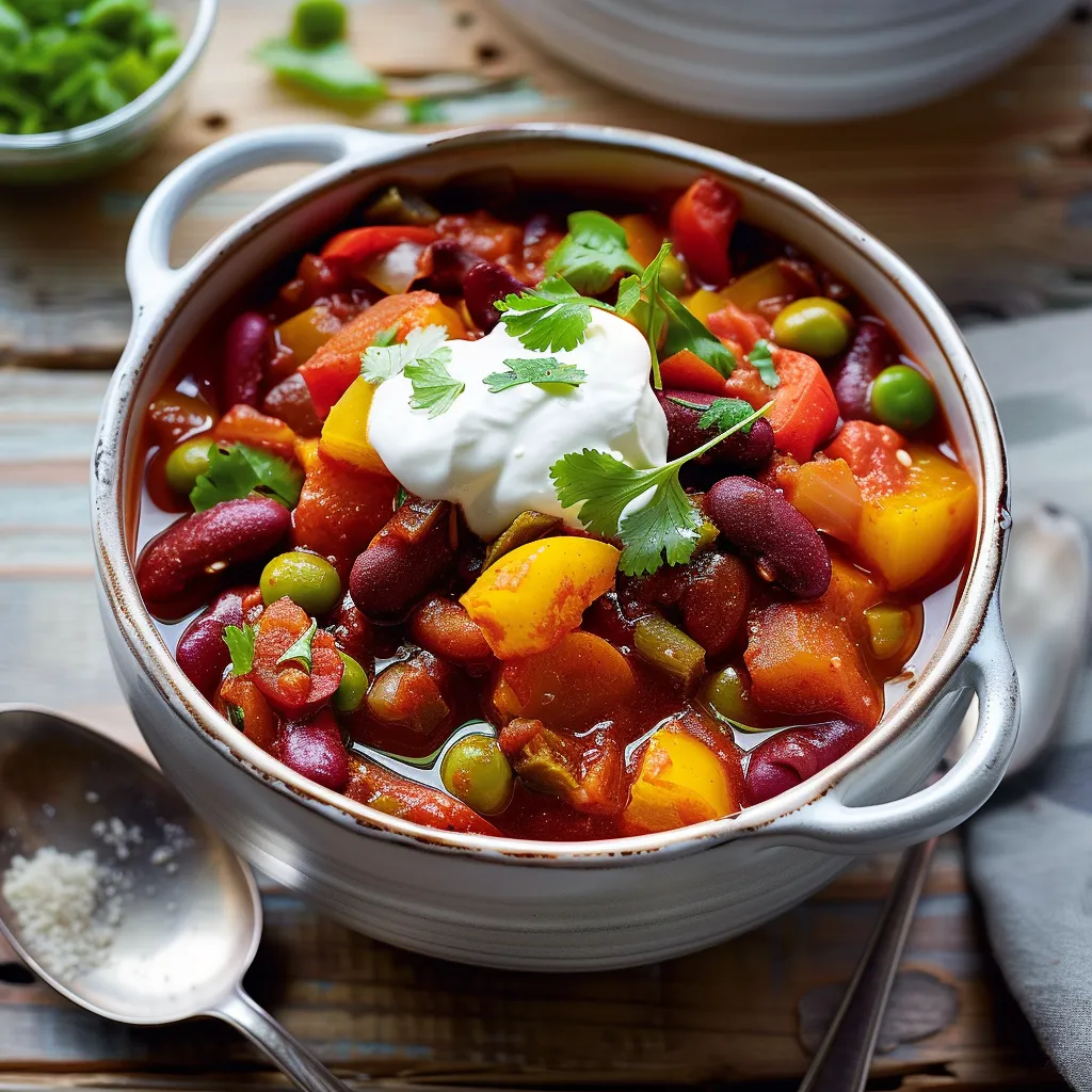 Faites-vous plaisir avec ce plat de chili veggie et edamames