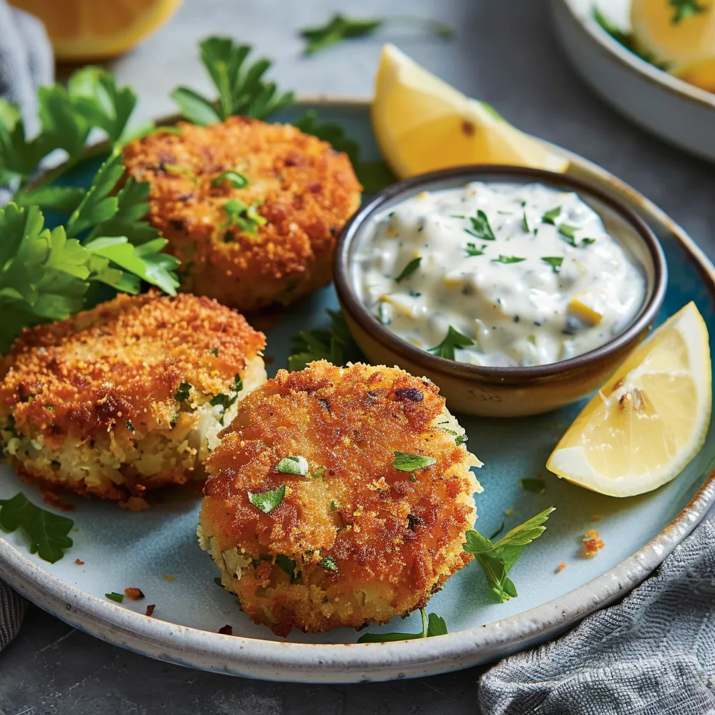 Galettes de maquereau savoureuses avec sauce tartare