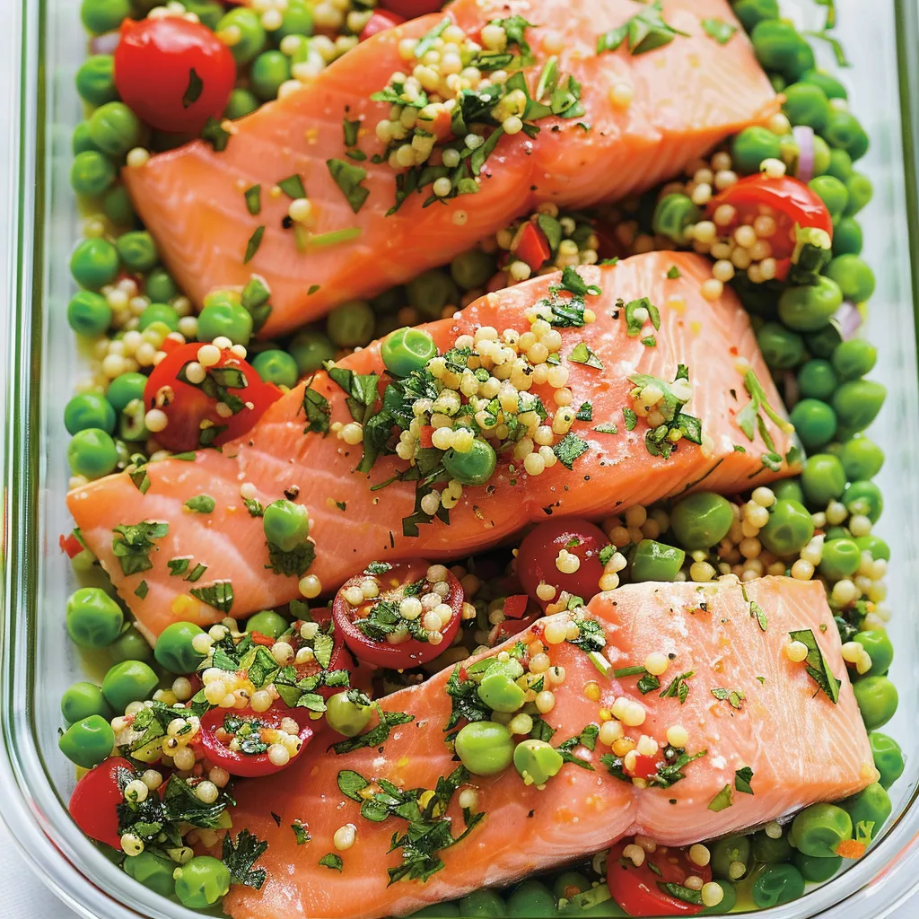 Frais saumon et taboulé