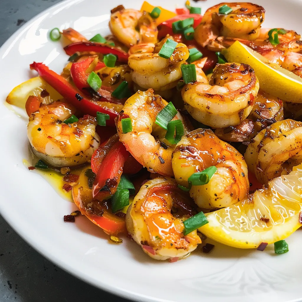 Crevettes citron grillé