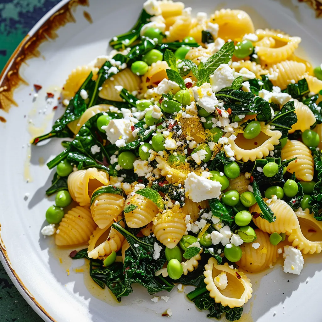 Délicieuse chou noir pâtes