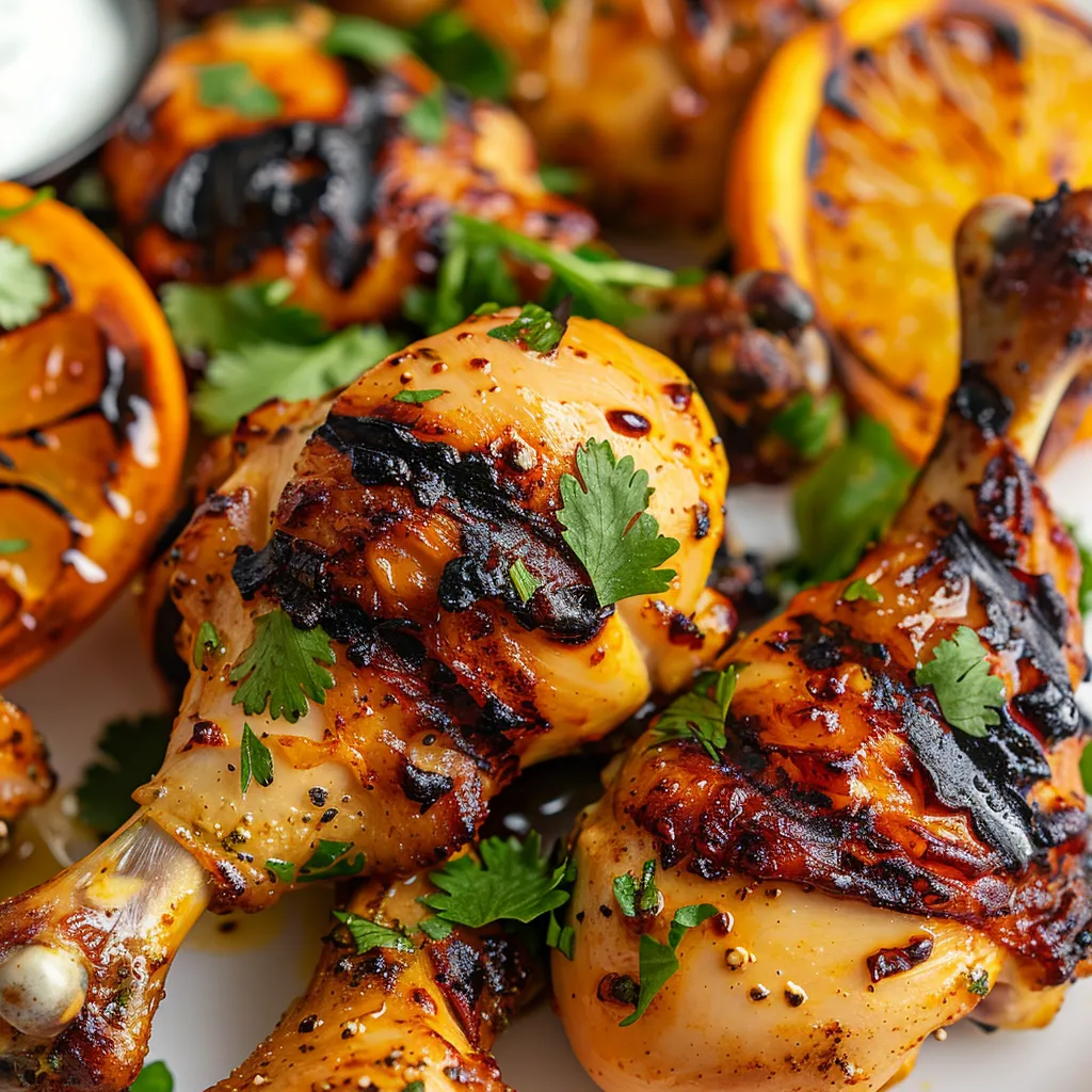 Poulet grillé saveur orange