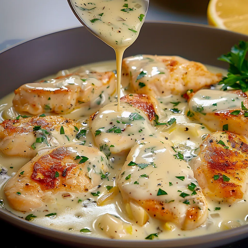 Poulet Crémeux à l'Ail