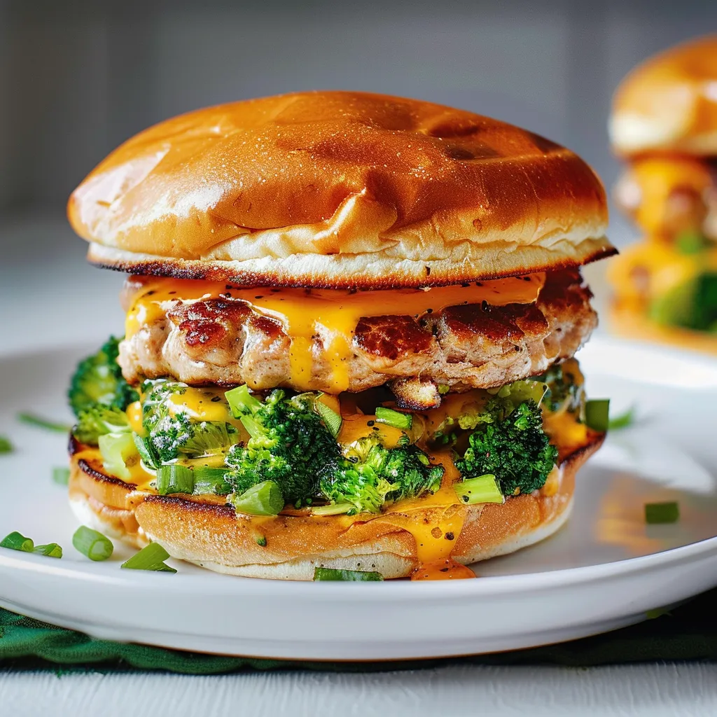 Porc et brocoli burgers