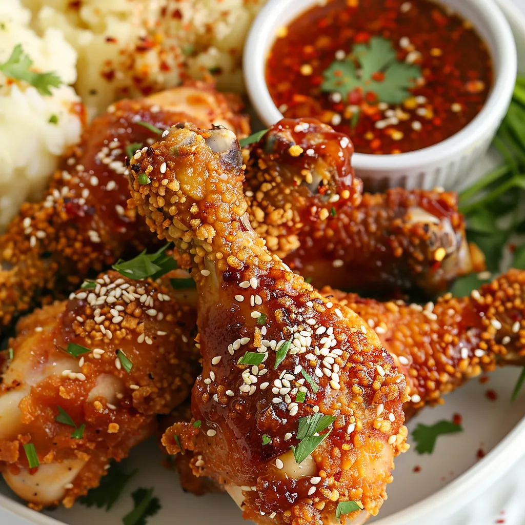 Pilons croustillants sésame et citron piquant