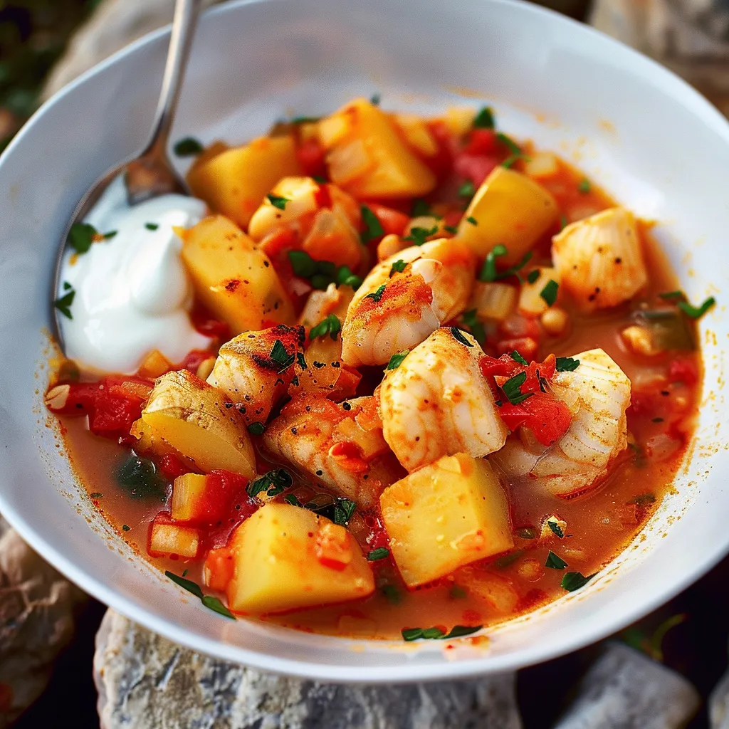 Savourez un bon ragoût de merlu aux pommes de terre