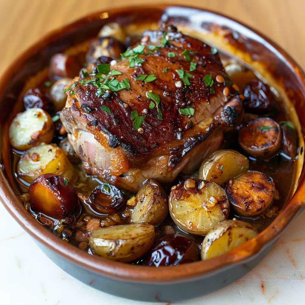 Plat mijoté porc et dattes