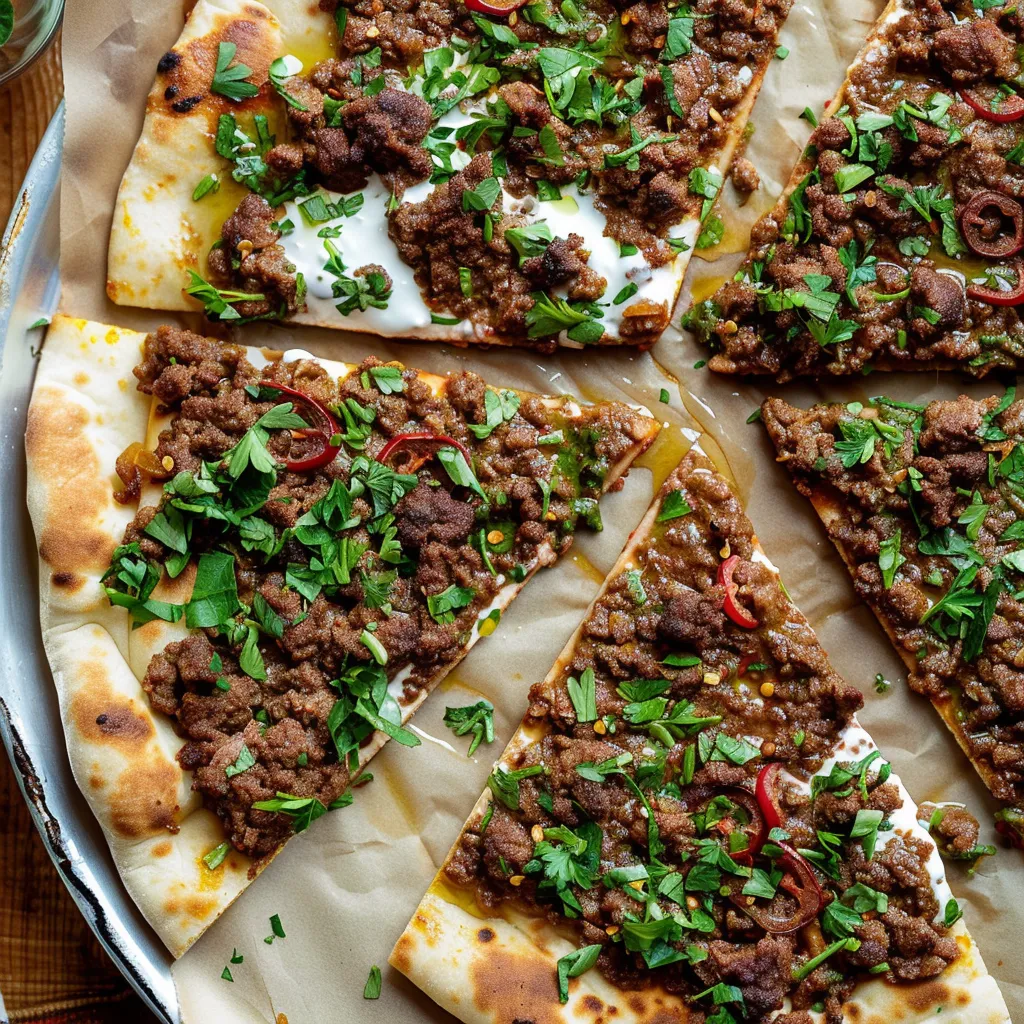 Lahmajoun version viande épicée