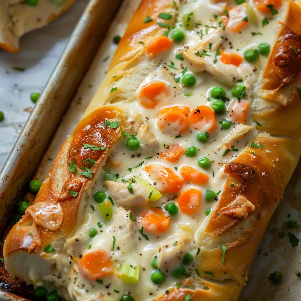 Baguette garnie crémeuse