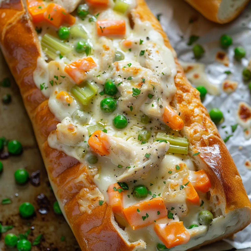 Baguette garnie façon vol-au-vent