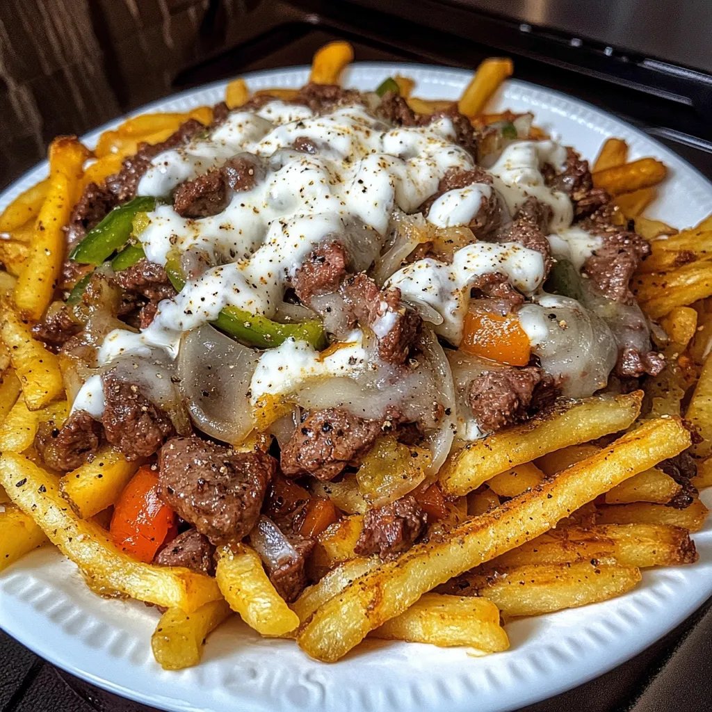 Explosion de goûts : steak, frites et fromage fondant prêts en un clin d’œil.