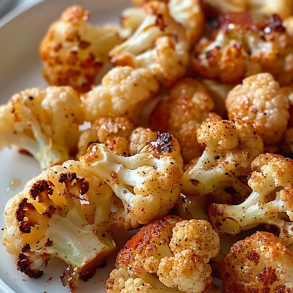 Une jolie assiette de brocoli rôti, nappée d’une sauce crémeuse au beurre.