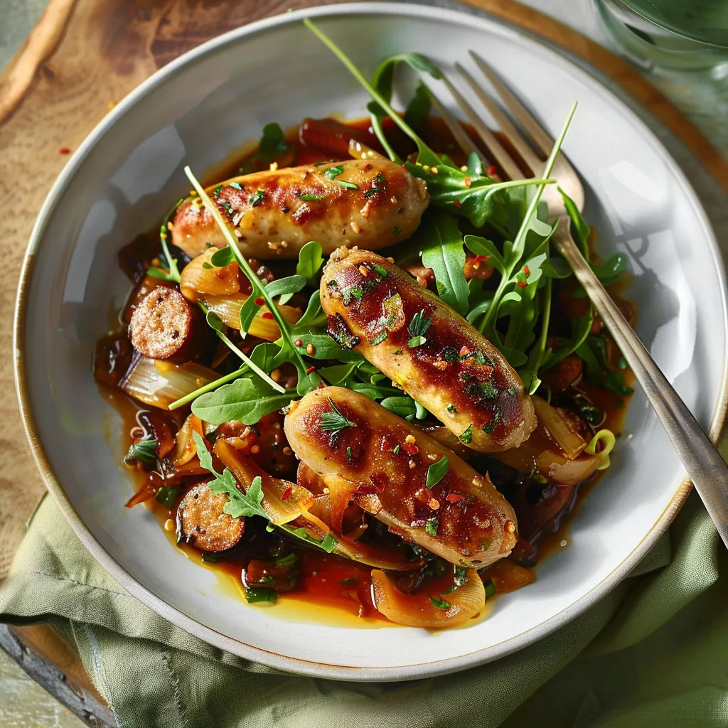 Une assiette de saumon et légumes avec sauce citronnée.